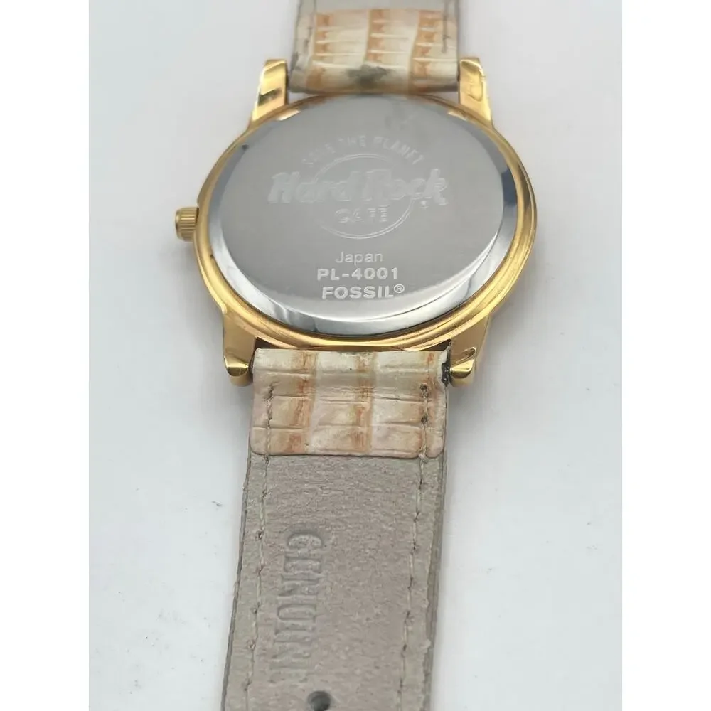 Fossil Hard Rock Cafe Atlanta Unisex Watch 34mm - New Battery -Adjustable